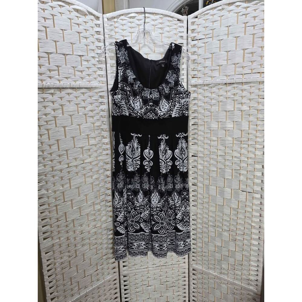 R & M Richards Black and white women's dress size 14